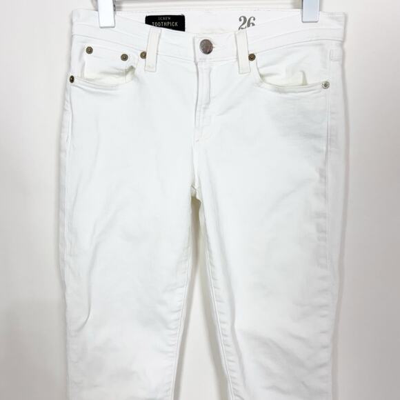 J. Crew 8” Toothpick Jean in White - Picture 3 of 9